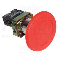 Tracon Tracon Reteszelt gombafejű vészgomb, fémalap, piros elfordítással 1×NC, 3A/400V AC, IP42, d=30mm