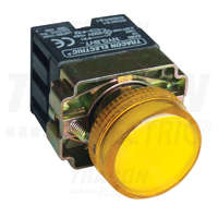 Tracon Tracon Tokozott jelzőlámpa, fémalap, sárga, előtéttel, izzó nélkül 3A/230V AC, IP44, NYGI130