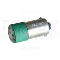 Tracon Tracon LED-es jelzőizzó, zöld 24V AC/DC, Ba9s