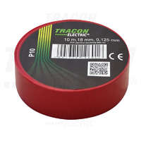 Tracon Tracon Szigetelőszalag, piros 10m×18mm, PVC, 0-90°C, 40kV/mm