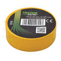 Tracon Tracon Szigetelőszalag, sárga 10m×18mm, PVC, 0-90°C, 40kV/mm