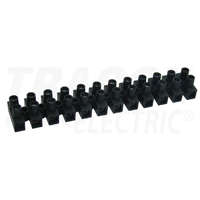 Tracon Tracon Flexibilis sorozatkapocs, H profil, 12 tag, fekete 2,5mm2, 450VAC, 16A, PP
