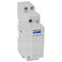 Tracon Tracon Installációs kontaktor 24V AC, 50Hz, 1 Mod, 2×NO, AC1/AC7a, 25A