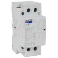 Tracon Tracon Installációs kontaktor 230V AC, 50Hz, 2 Mod, 2×NO, AC1/AC7a, 40A