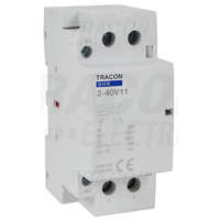 Tracon Tracon Installációs kontaktor 230V AC, 50Hz, 2 Mod, 1×NO+1×NC, AC1/AC7a, 40A