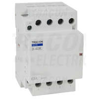 Tracon Tracon Installációs kontaktor 230V AC, 50Hz, 3 Mod, 3×NO, AC1/AC7a, 40A