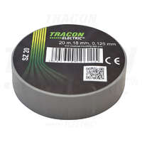 Tracon Tracon Szigetelőszalag, szürke 20m×18mm, PVC, 0-90°C, 40kV/mm