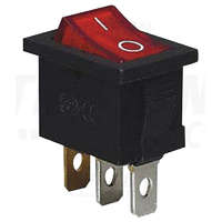 Tracon Tracon Készülékkapcsoló, BE-KI, piros-világító (0-I felirat) 16(6)A, 250V AC