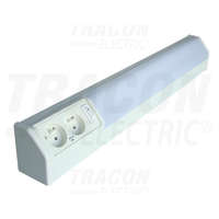 Tracon Tracon Fénycsöves lámpatest dupla csapos dugaszolóaljzattal 230V, 50Hz, T8, G13, 10W, 10A, EEI=A