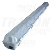 Tracon Tracon Védett lámpatest LED csövekhez, egyoldalas betáp 230 V, 50 Hz, G13, 600 mm, IP65, ABS/PC, EEI=A++,A+,A