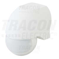Tracon Tracon Mozgásérzékelő, infra falra, fehér 230 VAC, 180°, max. 12 m, 10 s-12 min, 3-2000lux, IP44