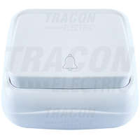 Tracon Tracon Falon kívüli nyomókapcsoló csengő jellel (tapétakapcsoló) 10AX/250VAC, IP20 (N101)