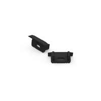 LED line LED line végzáró 10mm recessed aluminum profile, black - kiszerelés (1 pár)