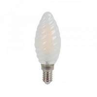 V-TAC LED lámpa , égő , izzószálas hatás , filament , csavart , gyertya , E14 foglalat , 4 Watt...