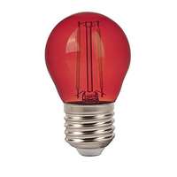 V-TAC LED lámpa , égő , izzószálas hatás , filament , kisgömb , E27 foglalat , G45 , 2 Watt , piros
