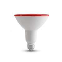 V-TAC LED lámpa , égő , spot , E27 foglalat , PAR38 , 15 Watt , piros , IP65