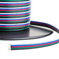 LEDISSIMO Színes vezeték , RGBW LED szalaghoz , 5 eres (fekete/fehér/kék/piros/zöld)