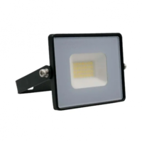 V-TAC LED reflektor , 20 Watt , Ultra Slim , meleg fehér , E-series , fekete