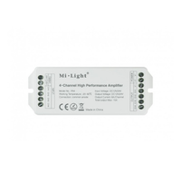 Mi-Light Jelerősítő , Monokróm/RGB/RGBW szalagokhoz , 180 Watt , 4 csatorna , 4x6 Amper , Miboxer...