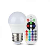 V-TAC LED lámpa , égő , kis gömb , E27 , 3.5W , dimmelhető , RGBW , W=meleg fehér ,...