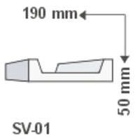 LEDvonal SV-01 , Díszléc beépíthető lámpatesthez , 1.25 m/db