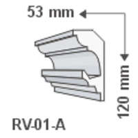 LEDvonal RV-01-A , Rejtett világítás díszléc , holker , 1.25 m/db