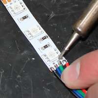 LEDvonal LED szalag betáp vezeték forrasztás (RGB, RGBW, RGB-CCT)