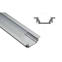 LEDvonal Alumínium U profil LED szalaghoz , 2 méter/db , ezüstre eloxált , süllyeszthető , GROOVE14...