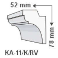 LEDvonal KA-11/K , Rejtett világítás díszléc , oldalfal , 1.25 m/db