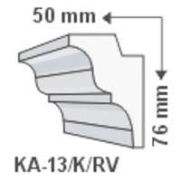 LEDvonal KA-13/K , Rejtett világítás díszléc , oldalfal , 1.25 m/db