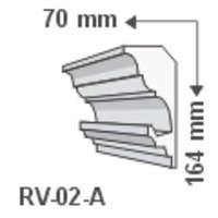 LEDvonal RV-02-A , Rejtett világítás díszléc , holker , 1.25 m/db