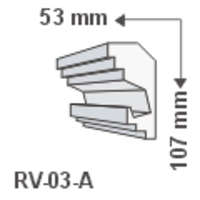 LEDvonal RV-03-A , Rejtett világítás díszléc , holker , 1.25 m/db