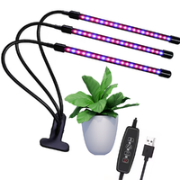 LEDISSIMO Növénynevelő LED lámpa , 3 karos , 12 Watt , USB , csiptethető , dimmelhető ,...