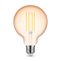 Modee LED lámpa , égő , izzószálas hatás , filament , E27 foglalat , G95 , Edison , 4 Watt ,...