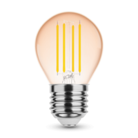 Modee LED lámpa , égő , izzószálas hatás , filament , E27 foglalat , G45 , Edison , 4 Watt ,...