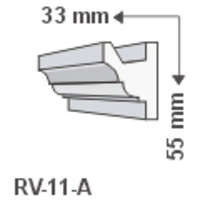 LEDvonal RV-11/A , Rejtett világítás díszléc , oldalfal , 1.25 m/db