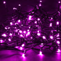LEDvonal Led fényfüzér , kültéri , napelemes , 50 LED , 5 m , rózsaszín , IP44
