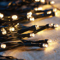 LEDvonal LED fényfüzér , kültéri , napelemes , 100 LED , 5 m , meleg fehér , IP44