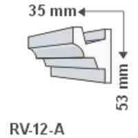LEDvonal RV-12/A , Rejtett világítás díszléc , oldalfal , 1.25 m/db