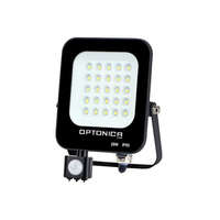 Optonica LED reflektor , 20 Watt , Ultra Slim , SMD , mozgásérzékelős , természetes fehér , fekete...