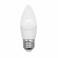 COSMOLED LED lámpa , égő , gyertya , E27 foglalat , 6W , meleg fehér , COSMOLED