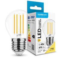Modee LED lámpa , égő , izzószálas hatás , filament , E27 foglalat , G45 , 4 Watt , meleg...