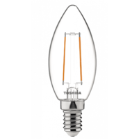 TOSHIBA LED lámpa , égő , izzószálás hatás , filament , E14 foglalat , 2.5 Watt , meleg fehér ,...