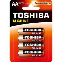 TOSHIBA Ceruzaelem AA (LR6) , 1.5 Volt , 4 darab , tartós , elem , Red Alkaline , TOSHIBA