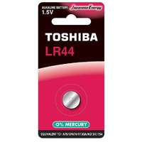 TOSHIBA Gombelem LR44 , lapos elem , 1.5 Volt , 1 darab , tartós , elem , higany mentes , TOSHIBA