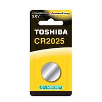 TOSHIBA Gombelem CR2025 , lapos elem , 3 Volt , 1 darab , tartós , elem , higany mentes , TOSHIBA