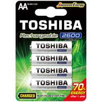TOSHIBA Ceruzaelem AA (LR6) , 1.2 Volt , 4 darab , tartós , elem , tölthető , 2500mAh , High Power ,...