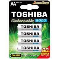 TOSHIBA Ceruzaelem AA (LR6) , 1.2 Volt , 4 darab , tartós , elem , tölthető , 2000mAh , High Power ,...