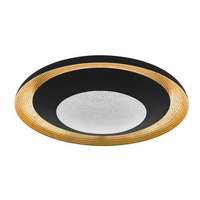 EGLO LED lámpa , fali , mennyezeti , fekete , arany , távirányítóval , 76.5cm , CCT , 5 év...