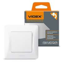 VIDEX 1-es kapcsoló , süllyesztett , egypólusú kapcsoló , fehér színű , VIDEX , BINERA